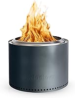 Vista 19 de Solo Stove Bonfire Big Yard Bundle 2.0 Incluye brasero sin humo Bonfire con soporte, pantalla, cubierta, portátil para quemar madera, bandeja