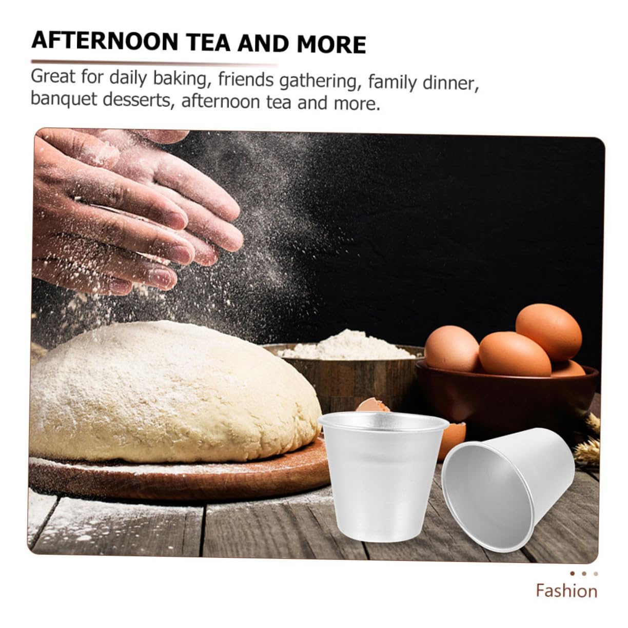 Moldes Para Hornear Pasteles De Aluminio Redondos Medianos, Cuencos De Mousse y Vasos De Gelatina, Superficie Lisa, Para Repostería Casera, Uso En Horno, Pack De 12 Unidades