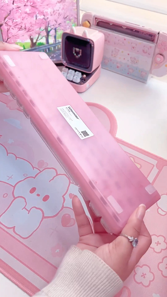 Amazon.com: Womier 60% Keyboard Gaming Pink - Wired Creamy