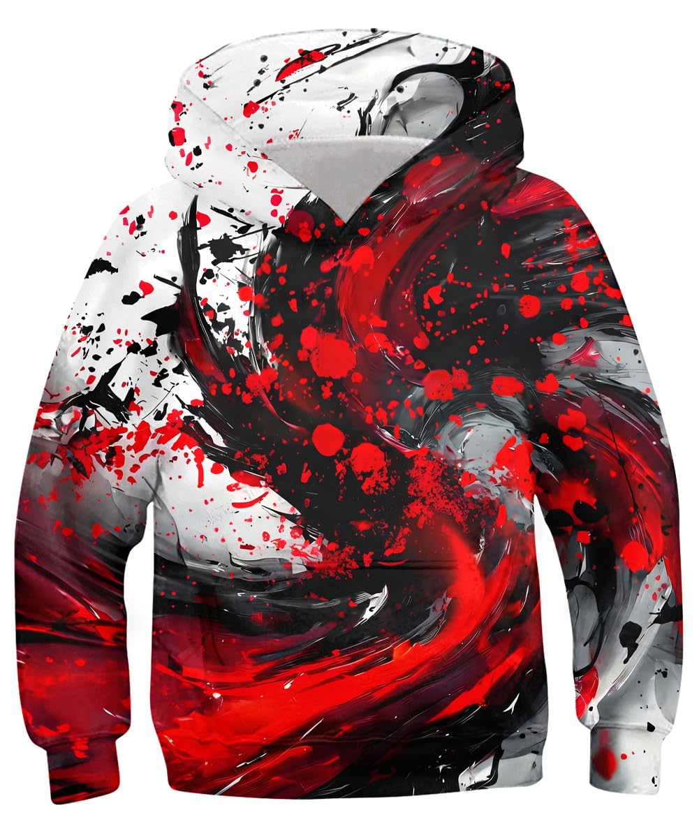 Lovekider Boys Hoodie Kids 3D Print Graphic Pullover Sweatshirt 6-16 Years