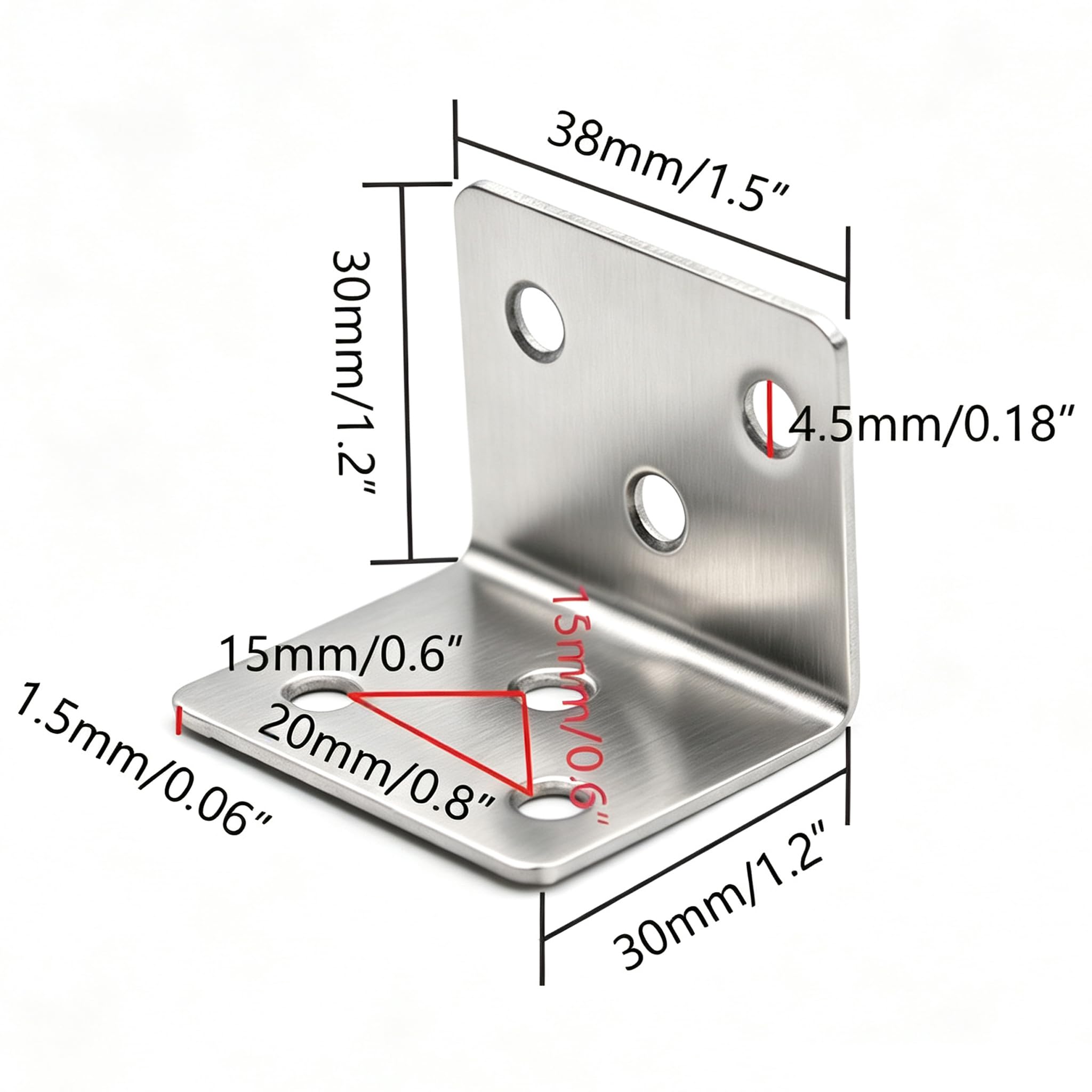 Shelf Support Braces - Stainless Steel -3