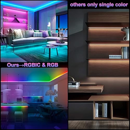 Miniatura 2 de Luces activadas por movimiento para debajo del gabinete, tira de luces LED con sensor de movimiento de 13.1 ft con control remoto, tira de luces