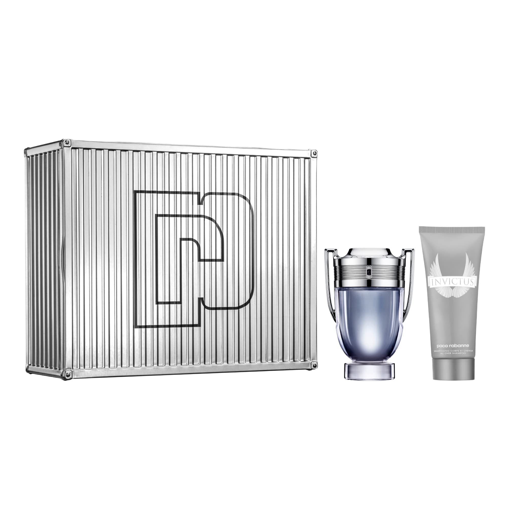 paco rabanneInvictus 2-Piece Set Gift Set for Men, (3.4 Oz Eau De Toilette Spray + 3.4 Oz All Over Shampoo)