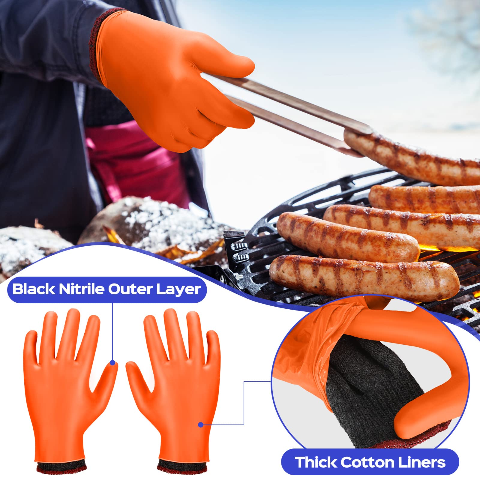 Black Gloves Disposable Nechtik BBQ Gloves Disposable Cotton