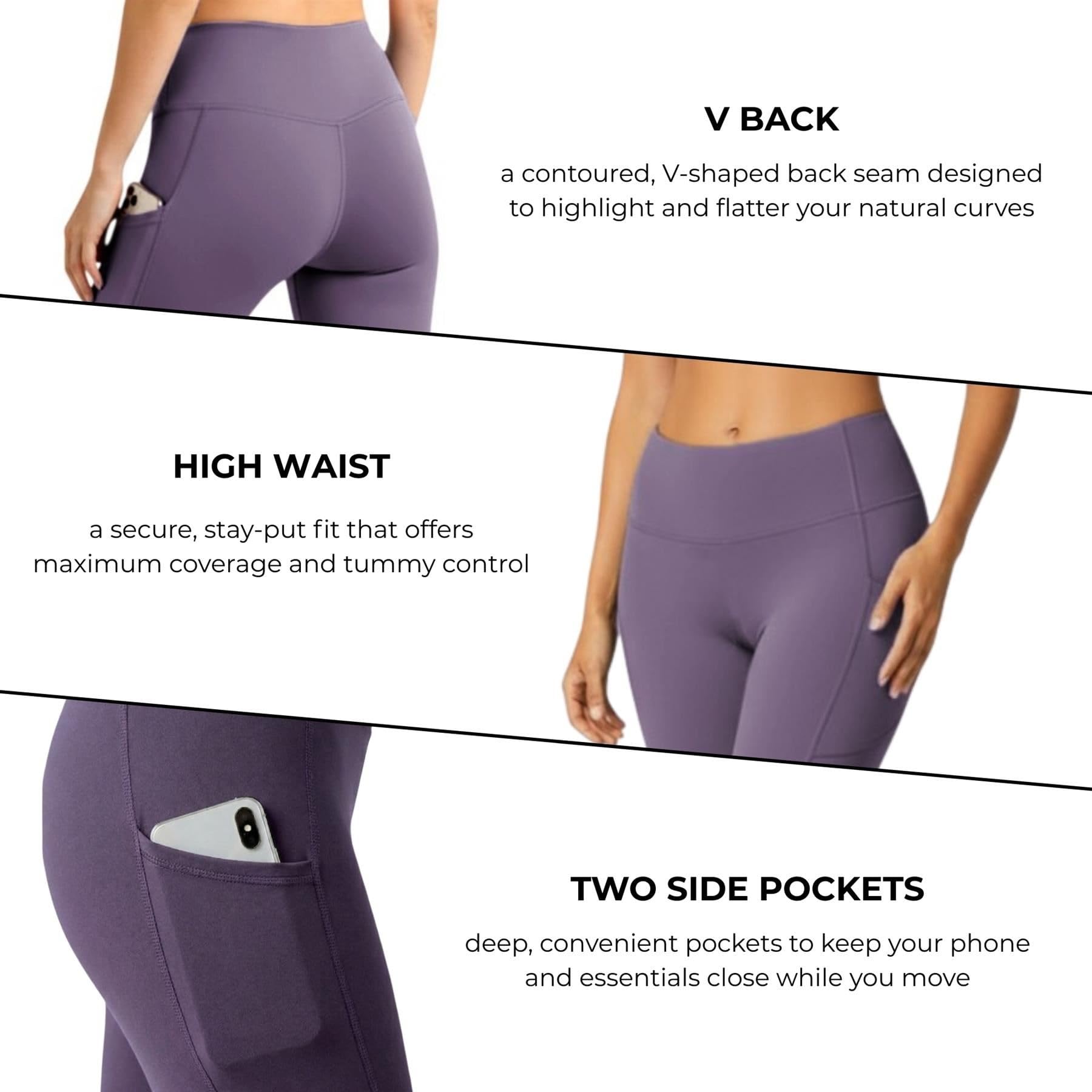 Set da palestra da donna con reggiseno sportivo regolabile e leggings da palestra a vita alta senza cuciture con tasche, elastico traspirante, abbigliamento sportivo da donna, per corsa