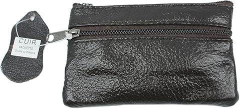 YEHMAN Porte-Monnaie Plat en Cuir véritable de Vachette pour Poche de Pantalon et Veste