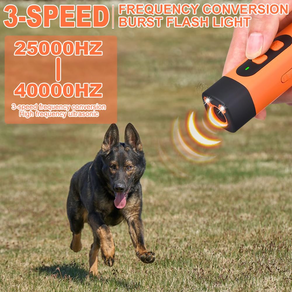 Bark Shield Anti Barking Device for Dogs 25Ft Dog Deterrent Devices With Led Flashlight 2 In 1 Usb Stop Ultrasonic Small Medium Large Dogs - Image 4