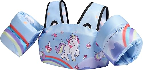 GOSEN - Chaleco de natación para niños de 22 a 66 libras, arnés de hombro con alas de brazo, flotadores para niños de 2, 3, 4, 5, 6, 7 años