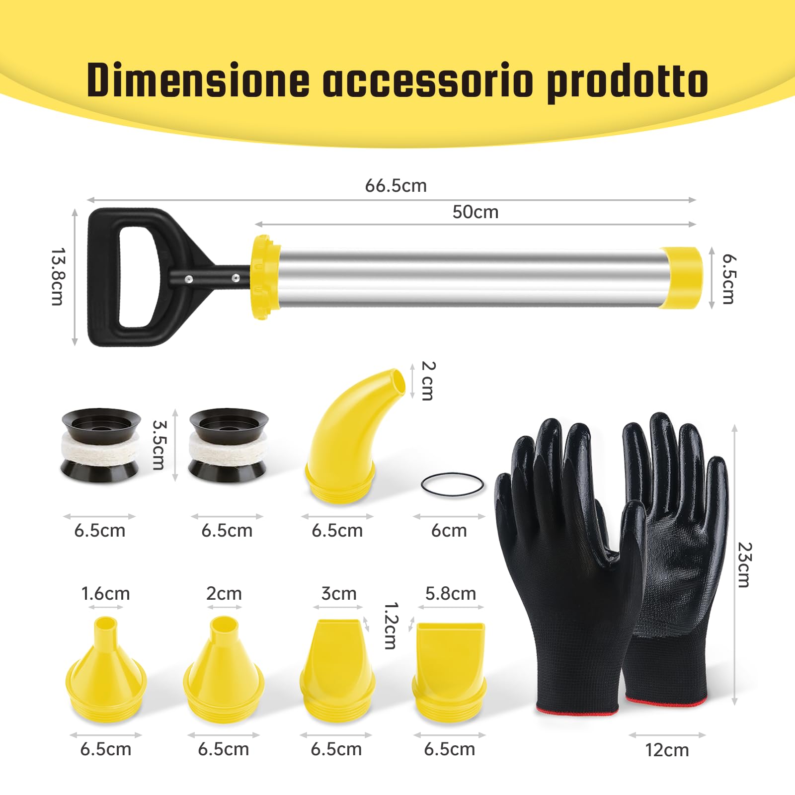 Fugatrice 5 in 1 - Pistola per malta è fatta di Acciaio inossidabile. Pompa per malta è utilizzata per Riempire le Crepe. Pistola per stucco è fornita con un Paio di Guanti