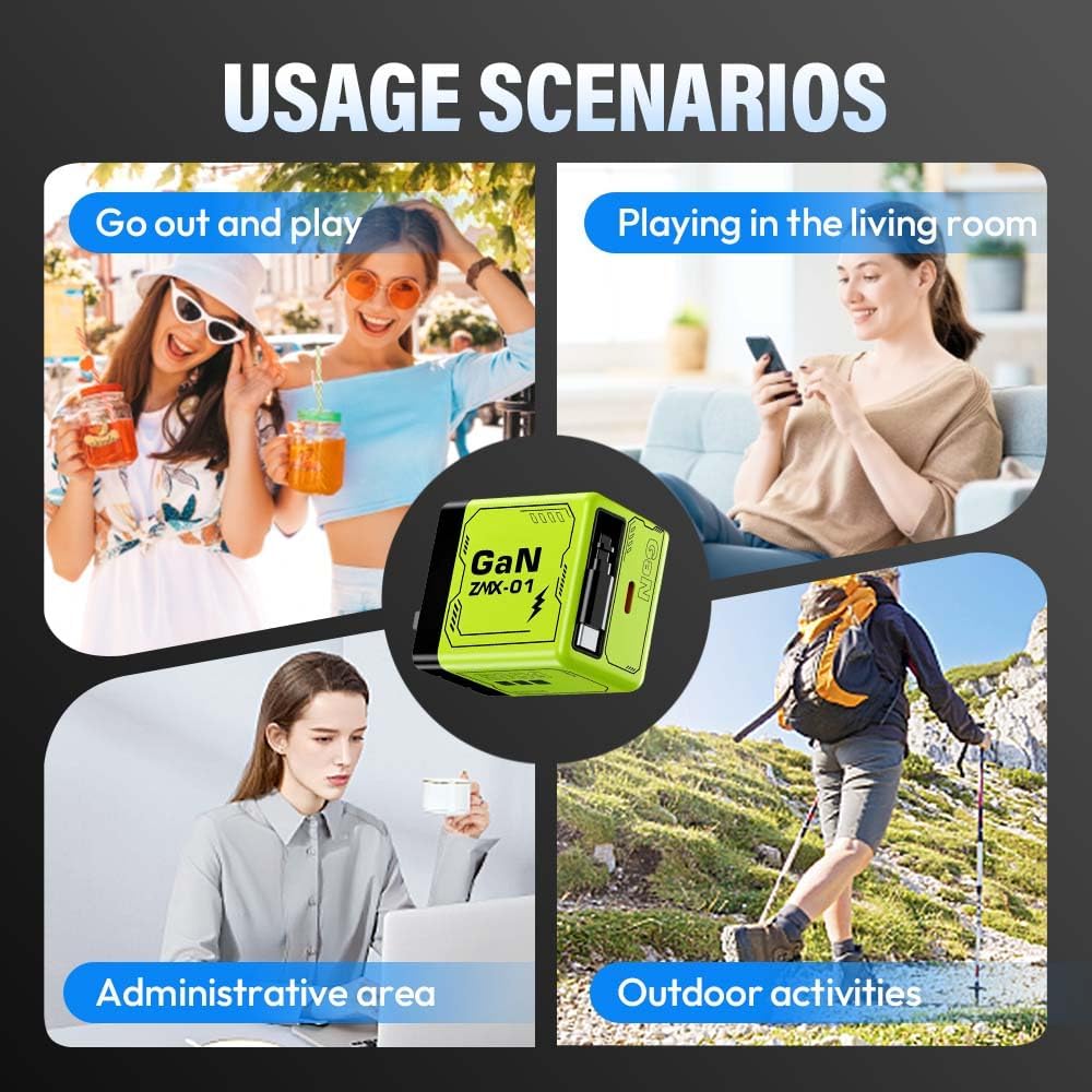 3 in 1 Charger 120w Retractable, Smart Charger with Retractable Type-C Cable, Scalable Super Fast Charger Module, Scalable Charging Plug for iPhone 15, Laptops (Mix 2pcs)