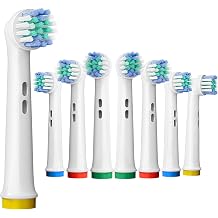 Replacement Toothbrush Heads Compatible with Oral-B, 8-Pack Electric Toothbrush Heads, Fits Pro 1000/500/3000/7000/9600 & More, Dupont Bristles for Superior Clean