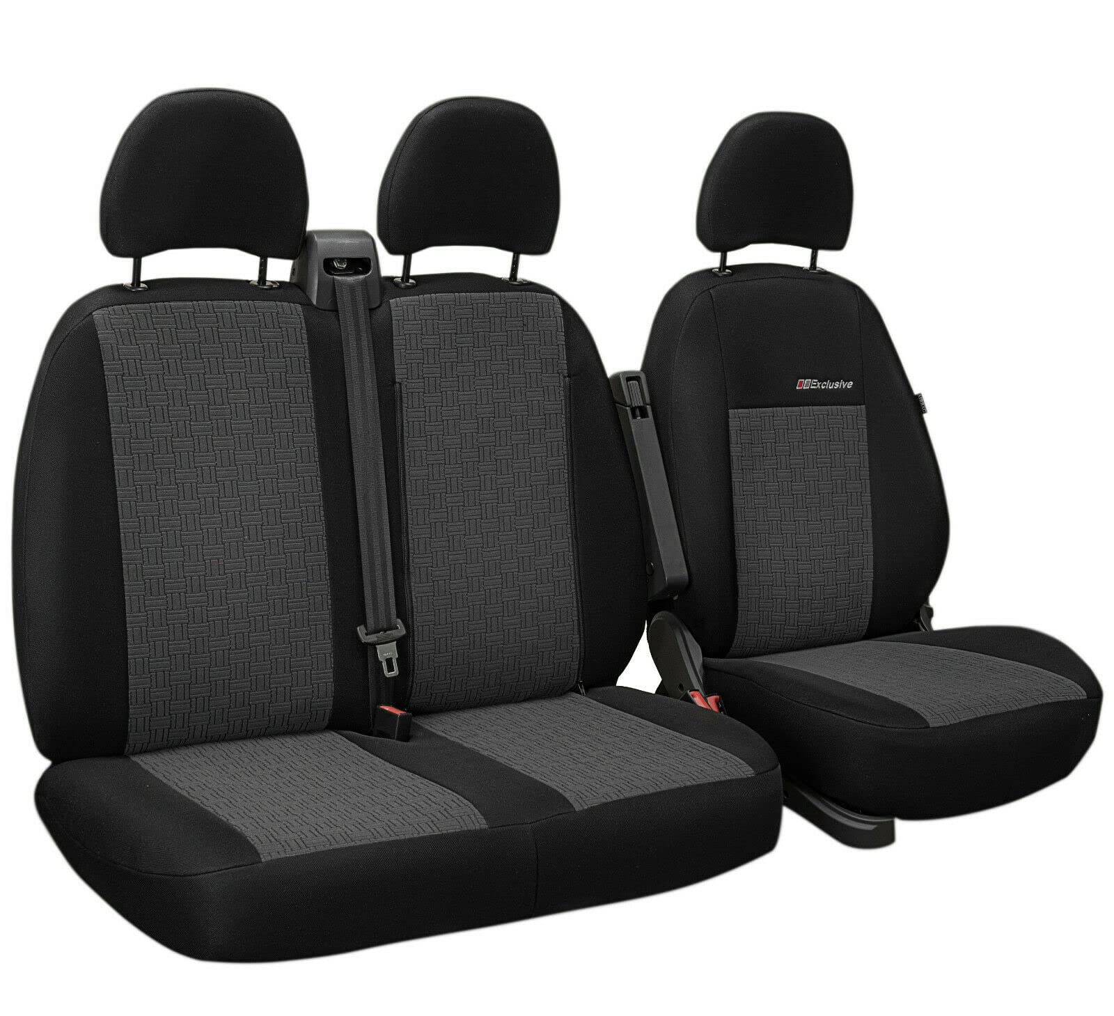 ERJOT Exclusive AKR Autositzbezüge für VW Crafter II (2016-) Fahrersitz + 2er Beifahrersitzbank Sitzbezug Bus