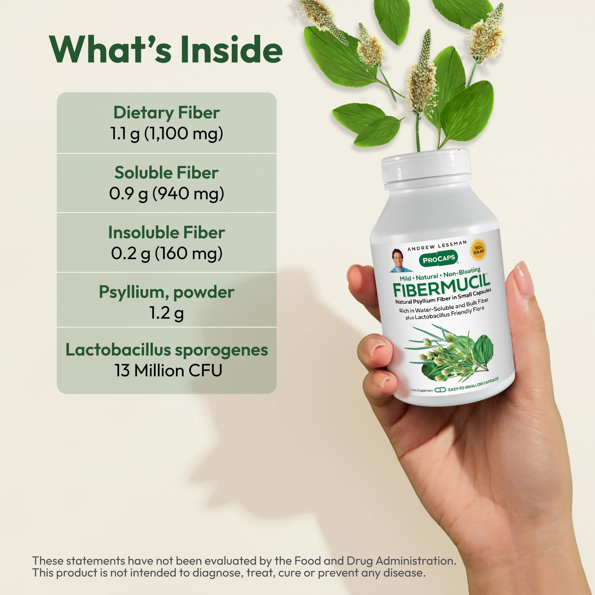 Andrew Lessman ProCaps Fibermucil Psyllium Husk Fiber 360 Capsules — Amazon image 3