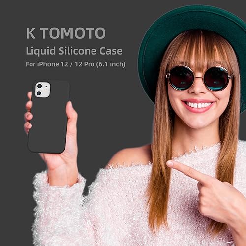 Miniatura 7 de K TOMOTO Compatible with iPhone 12 CaseiPhone 12 Pro Phone Case 6.1 Inch (2020), Silky and Soft Touch Series Premium Liquid Silicone Gel Rubber