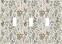 Vista 96 de William Morris Floral Boho Azul Medianoche Azul Bohemio Flor 1 Banda Dúplex Cubierta de Salida Decorativa Receptáculo Único Interruptor Eléctrico