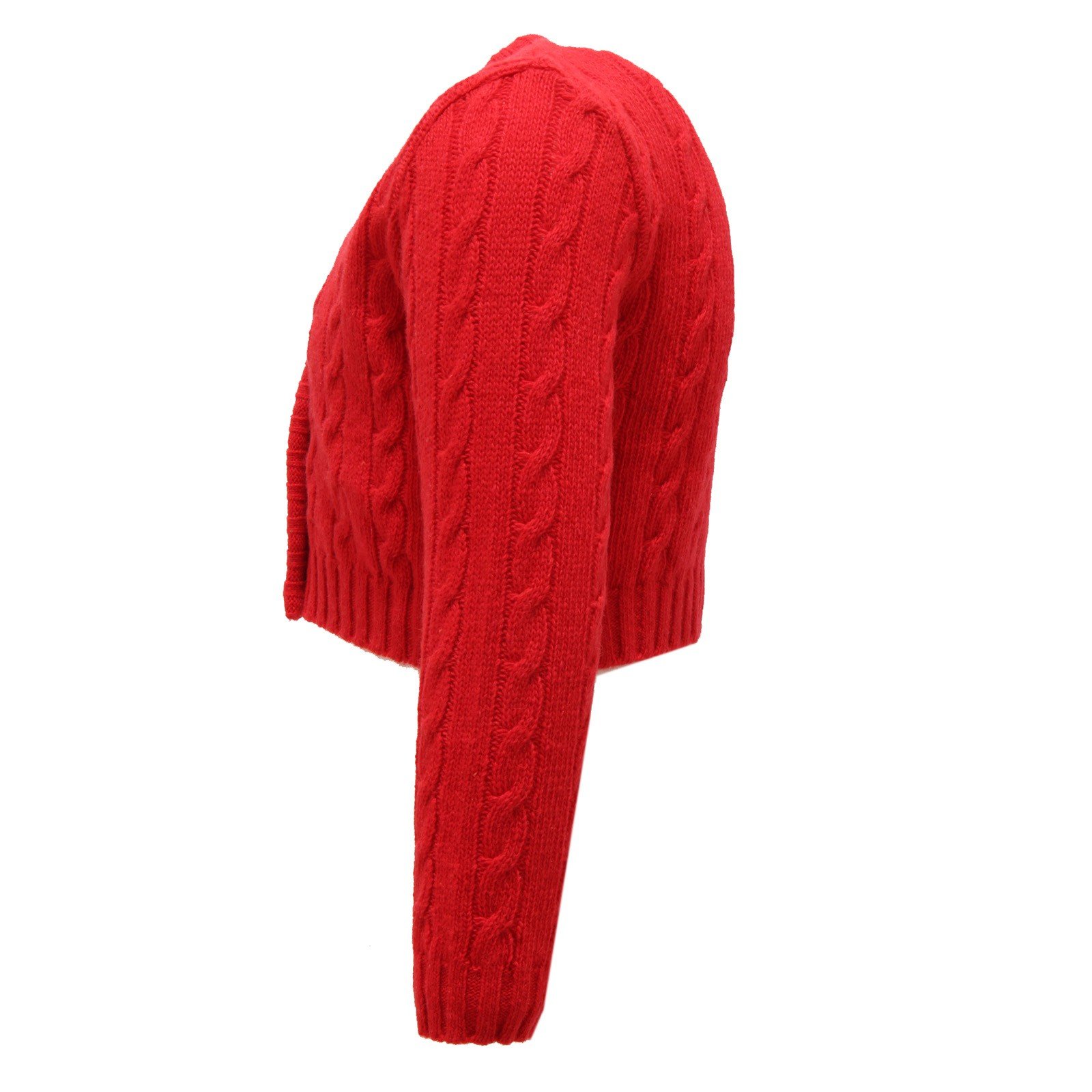 9440U cardigan bimba rosso lana merino wool sweater kid