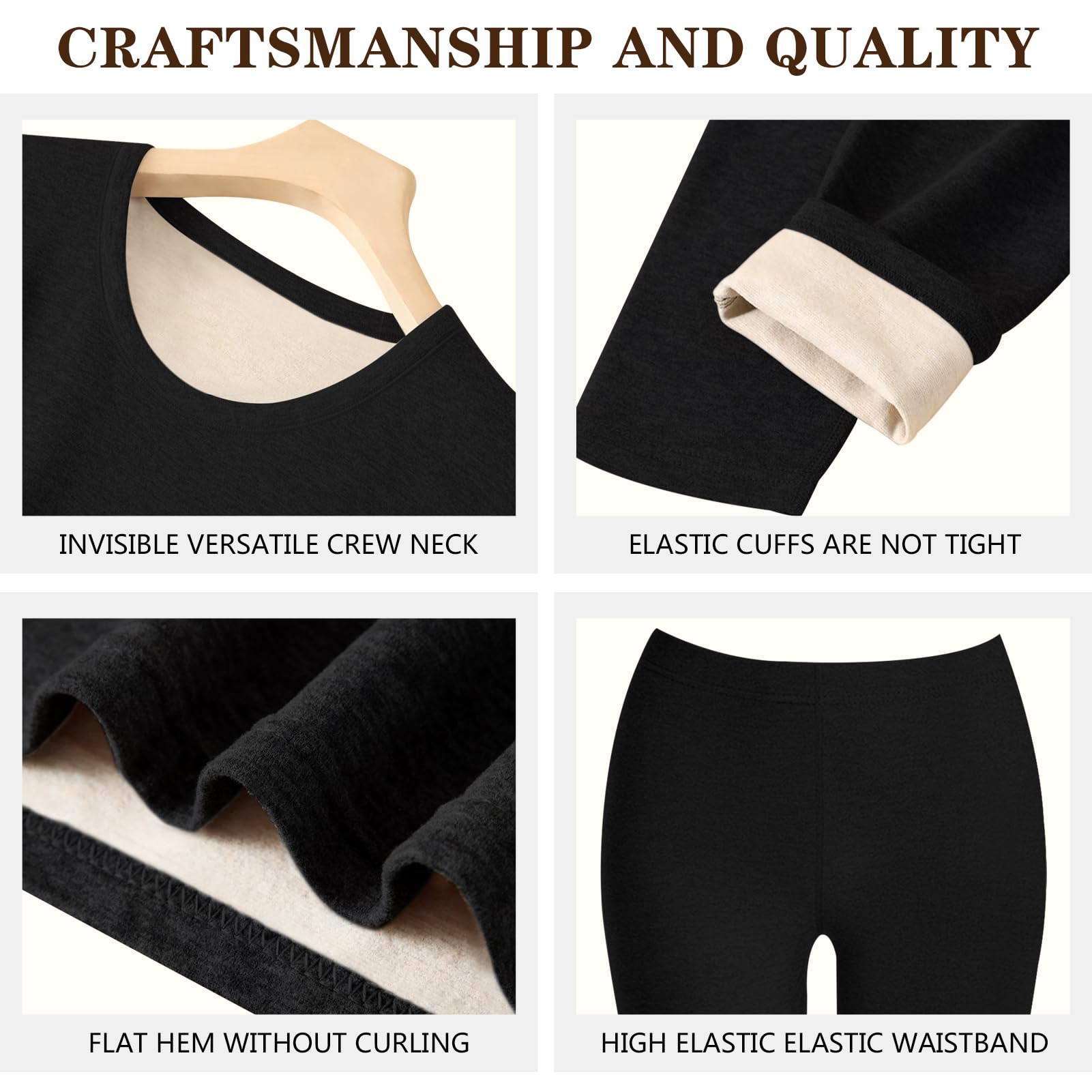 Conjunto Ropa Interior Térmica Mujer Set Funcional de Invierno Capa Base Camiseta Manga Larga Térmica Pantalon para Cálida y Transpirable