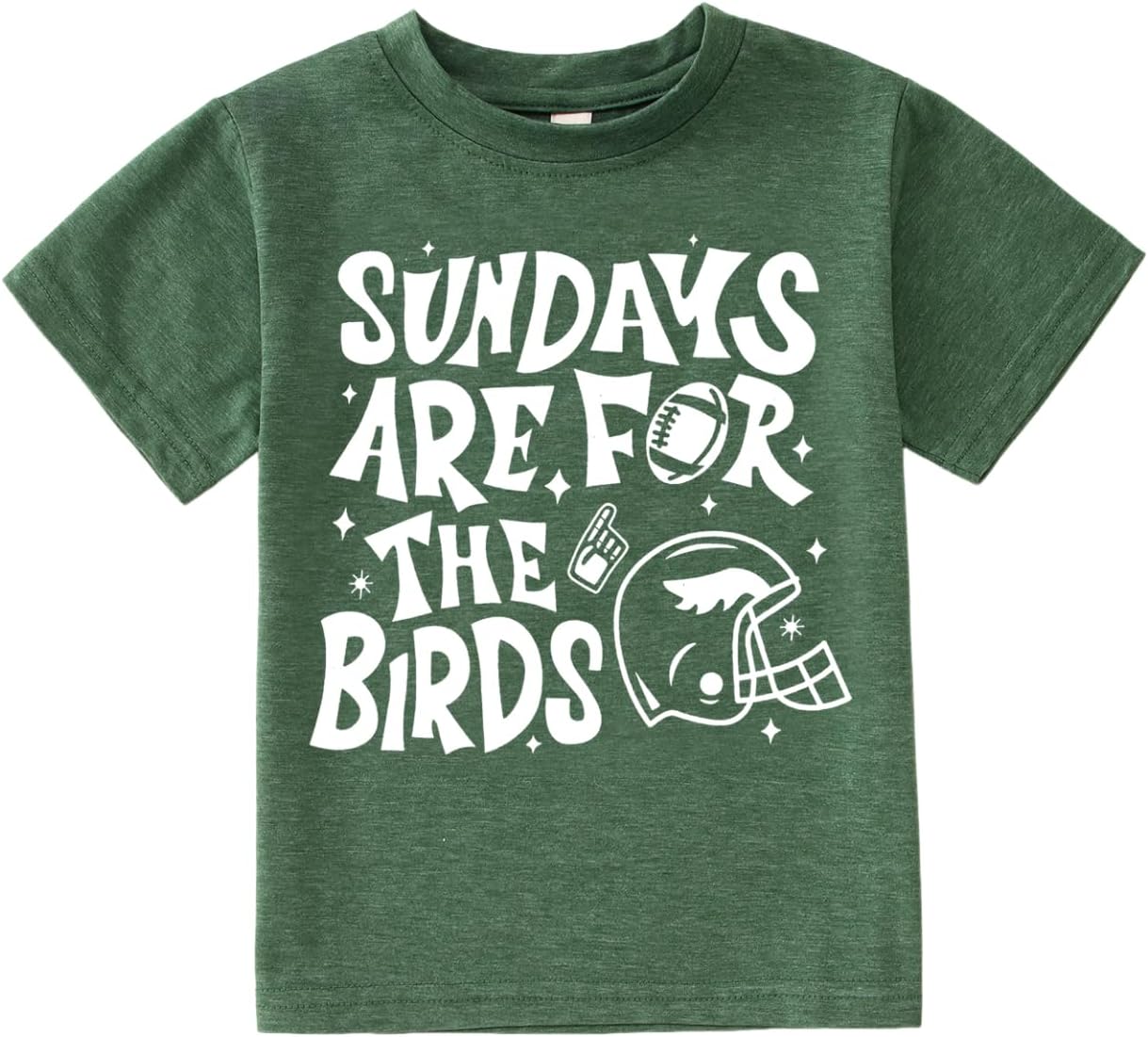 KEKEMI Toddler Boy Girl Football Game Day Shirt Sundays are for The Birds T-Shirt Ballgame Outfit Sport Tee Football Fan Tops