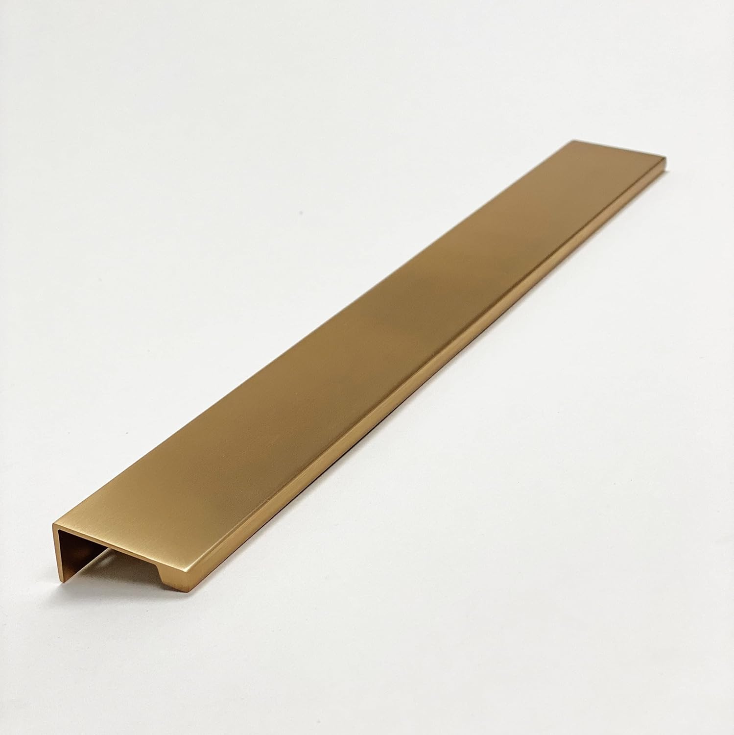 Brass Drawer Pull Dina Tab Pull - Lipped Cabinet Hardware Furniture Knob and Pulls (11-1/4" Pull)