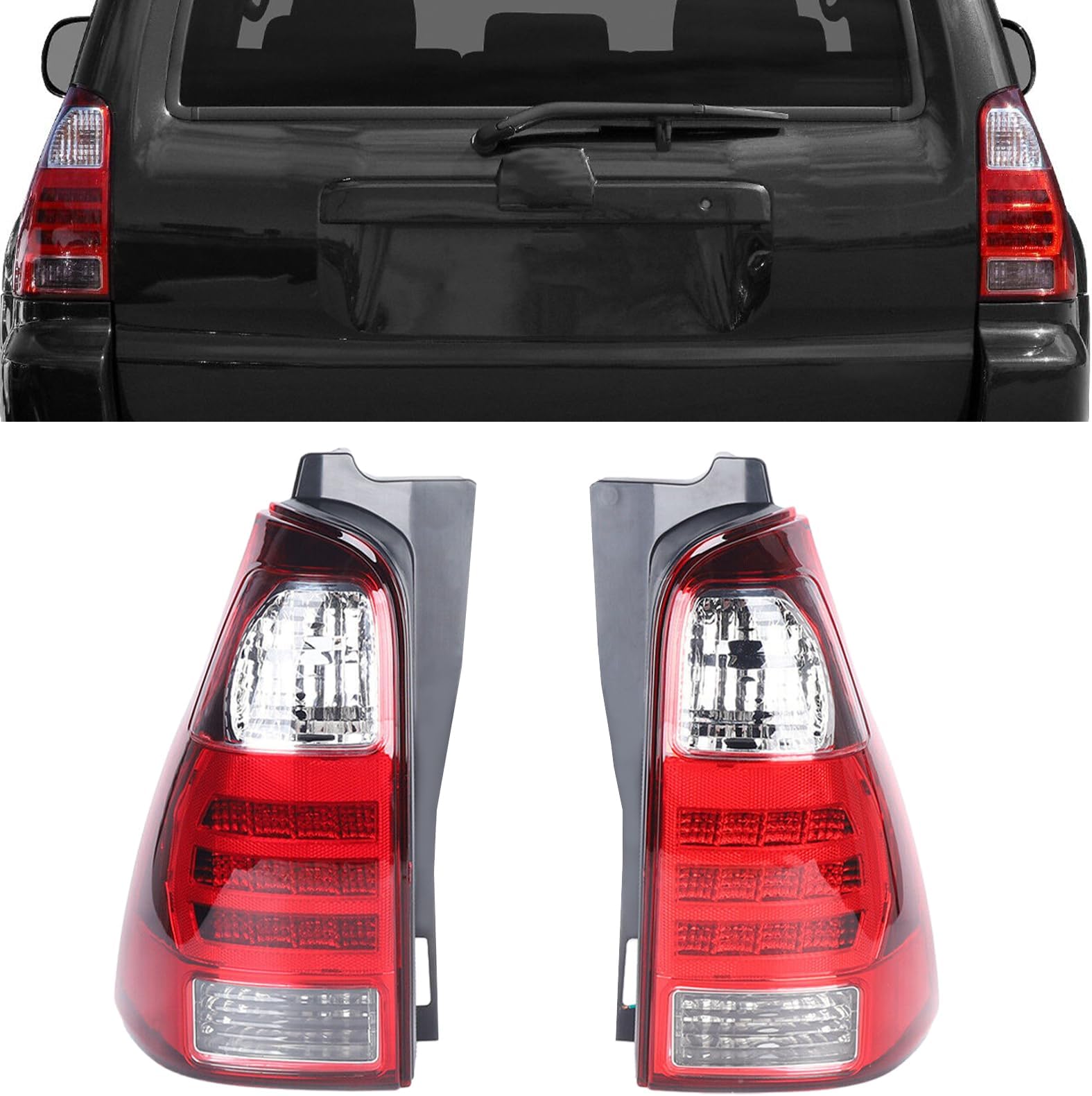 Amazon.com: PIAOYUE- For 2006 2007 2008 2009 Toyota 4Runner Tail Lights ...