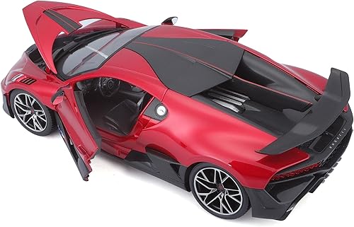 Miniatura 3 de Bburago Bugatti Divo 1/18 Modelo de coche fundido a presión 11045 rojo, (18-11045MTRD)