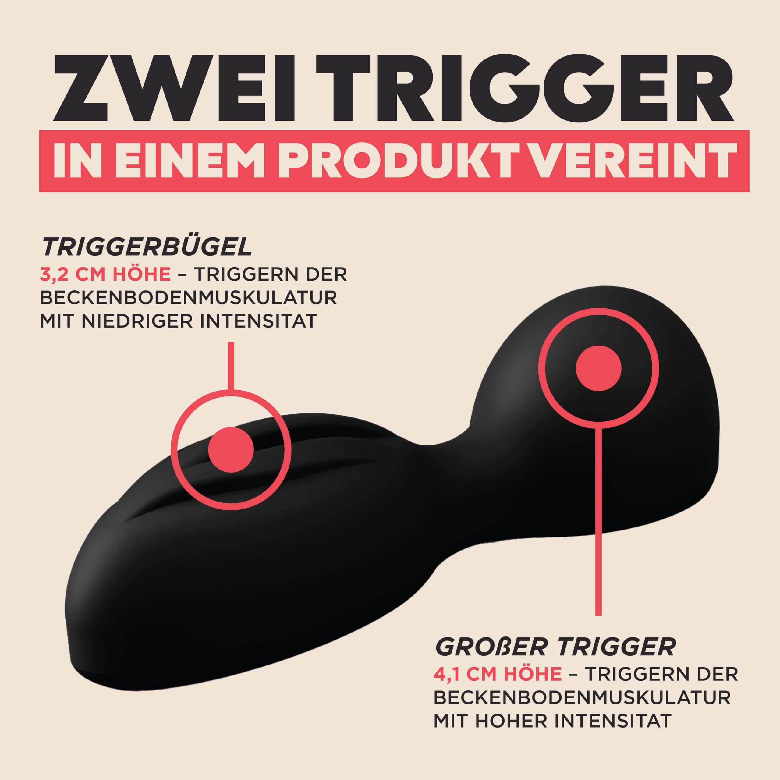 TMX® Beckenbodentrigger | Behandlung von Beckenbodenschmerzen, Beckenbodenverspannungen | Inkontinenzen/Insuffizienzen | Externe Anwendung | Beckenboden-Akupressur | Erst lösen, dann kräftigen