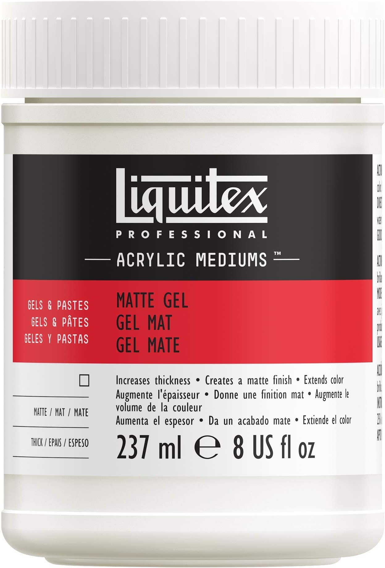 Liquitex Professional Acrylic Medium for Acrylic Paint, Matte Gel, 237 ml