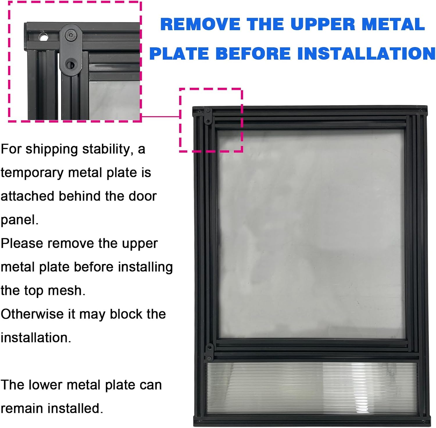 30 Gallon 18x18x24 Tall Terrarium, Aluminum Frame Gecko Tank with Hollow Polycarbonate Side Panels, Mesh Top, Locking Door for Crested Gecko Chameleon