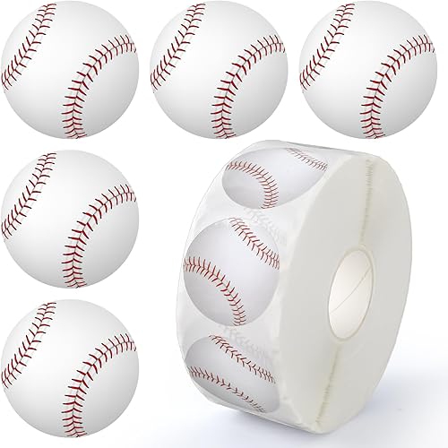 Miniatura 8 de Whaline 1000 calcomanías deportivas de fútbol en rollo, calcomanías de rugby, calcomanías adhesivas para decoración de cumpleaños, aula, suministros