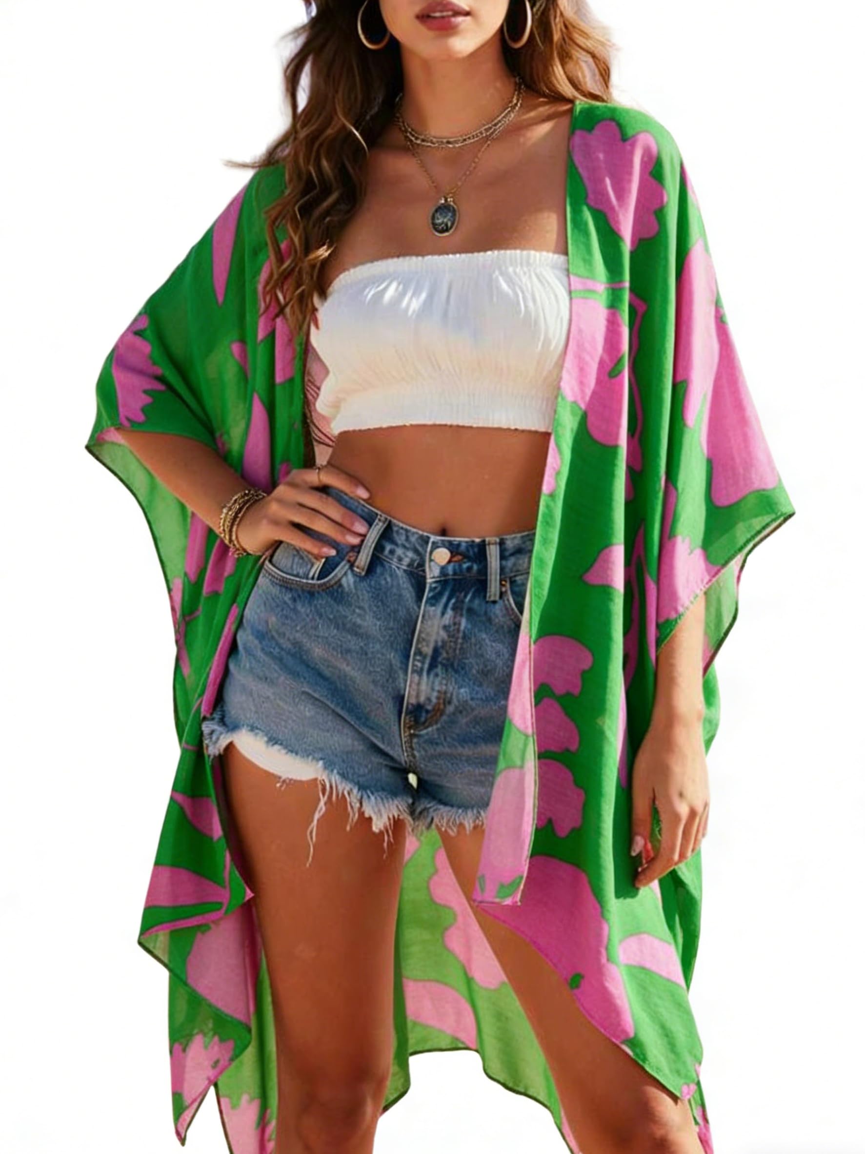 Spicy Sandia Women’s Oversized Boho Kimonos Lightweight Summer Cardigans