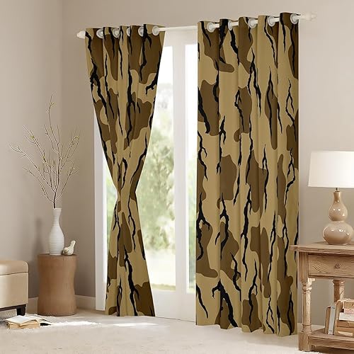 Miniatura 10 de Cortinas de camuflaje para niños, cortinas de camuflaje militar para ventana, para dormitorio, sala de estar, adolescentes, jóvenes, hombres,
