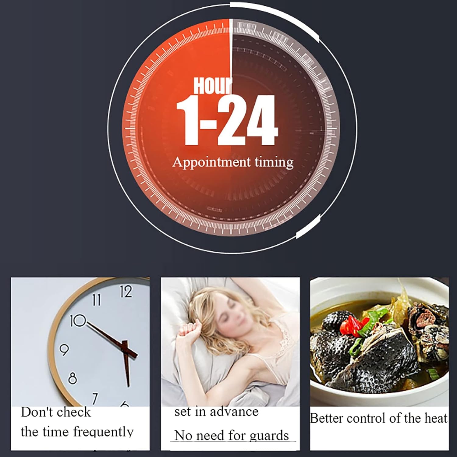 Rice Cooker (5L) Home Multi-function Large-capacityRice Cooker, 24H Reservation Non-stick Rice Cooker, for 2-8 People 220-240V US/EU(B)