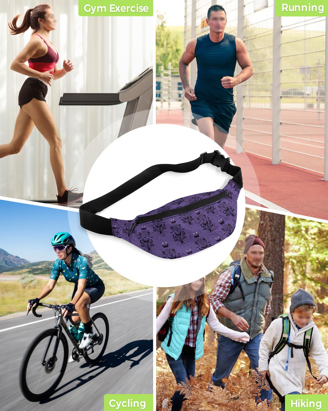 Riñonera para correr para mujeres y hombres, gnomo Sweet Farm Home, girasol, abeja, impermeable, bolsa cruzada con bolsillo con correa ajustable, para deportes, viajes, senderismo, ciclismo