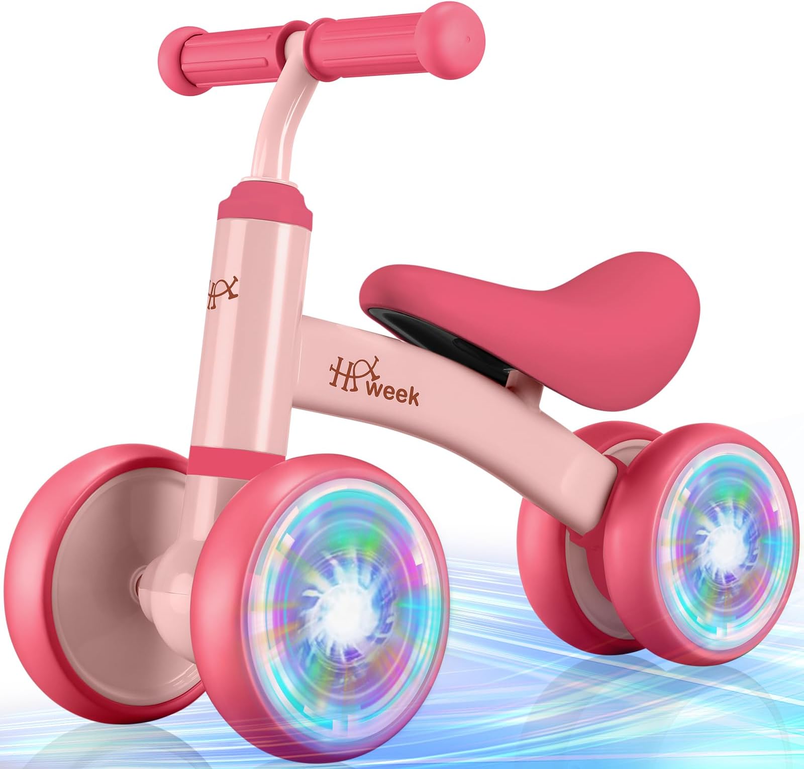 HAWEEK Colorful Lighting Baby Balance Bike Toys for 1 Year Old Girls,10-24 Mo...