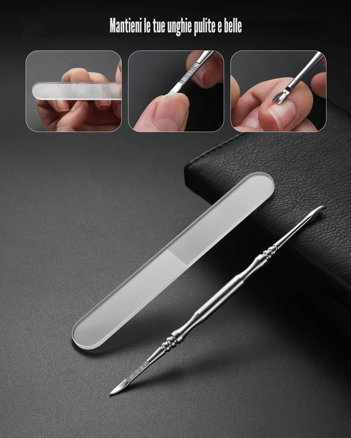 FERYES Kit per unghie incarnite, 7 pezzi di strumenti professionali per pedicure, kit per la toelettatura delle unghie dei piedi, lama del piede di alta qualità, tagliaunghie super affilate