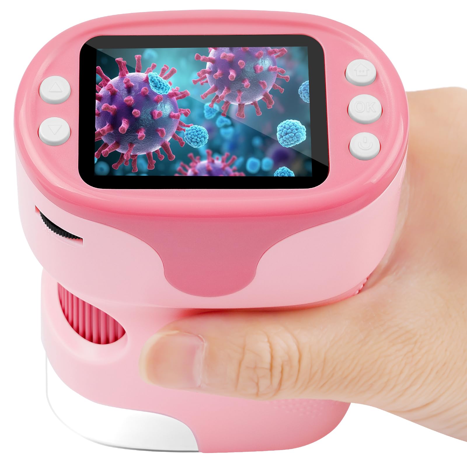 AXFEE 1000X Microscopio Portatile Bambini, Schermo 4K 2,0",Può Foto e Video