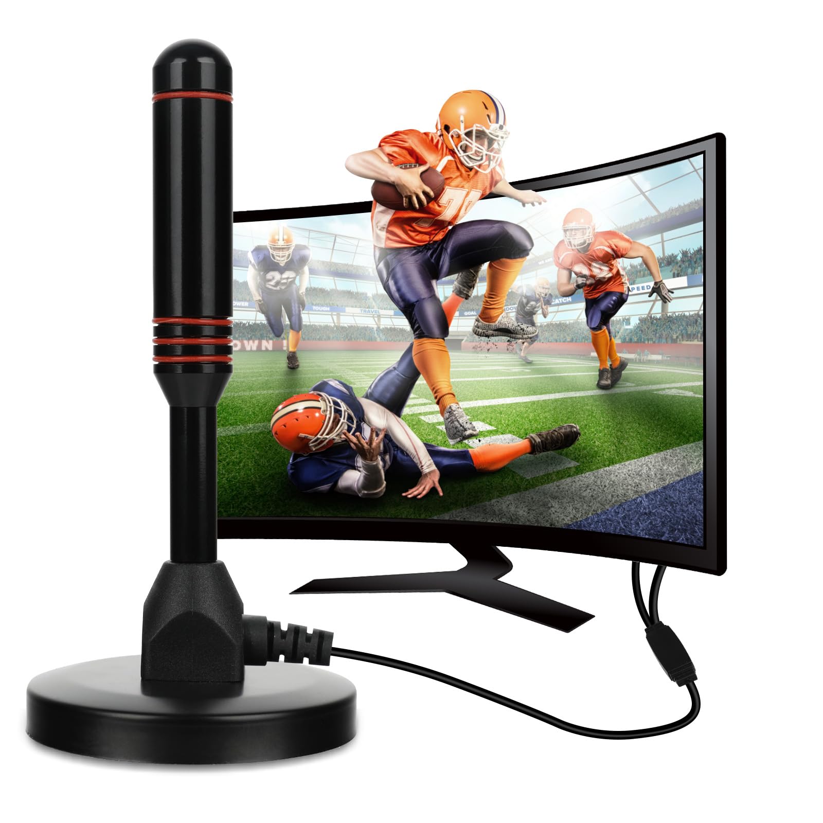 Buy Indoor TV Aerial, 360°& 250+ Miles Long Range Reception Digital HD Antenna for USB TV Tuner