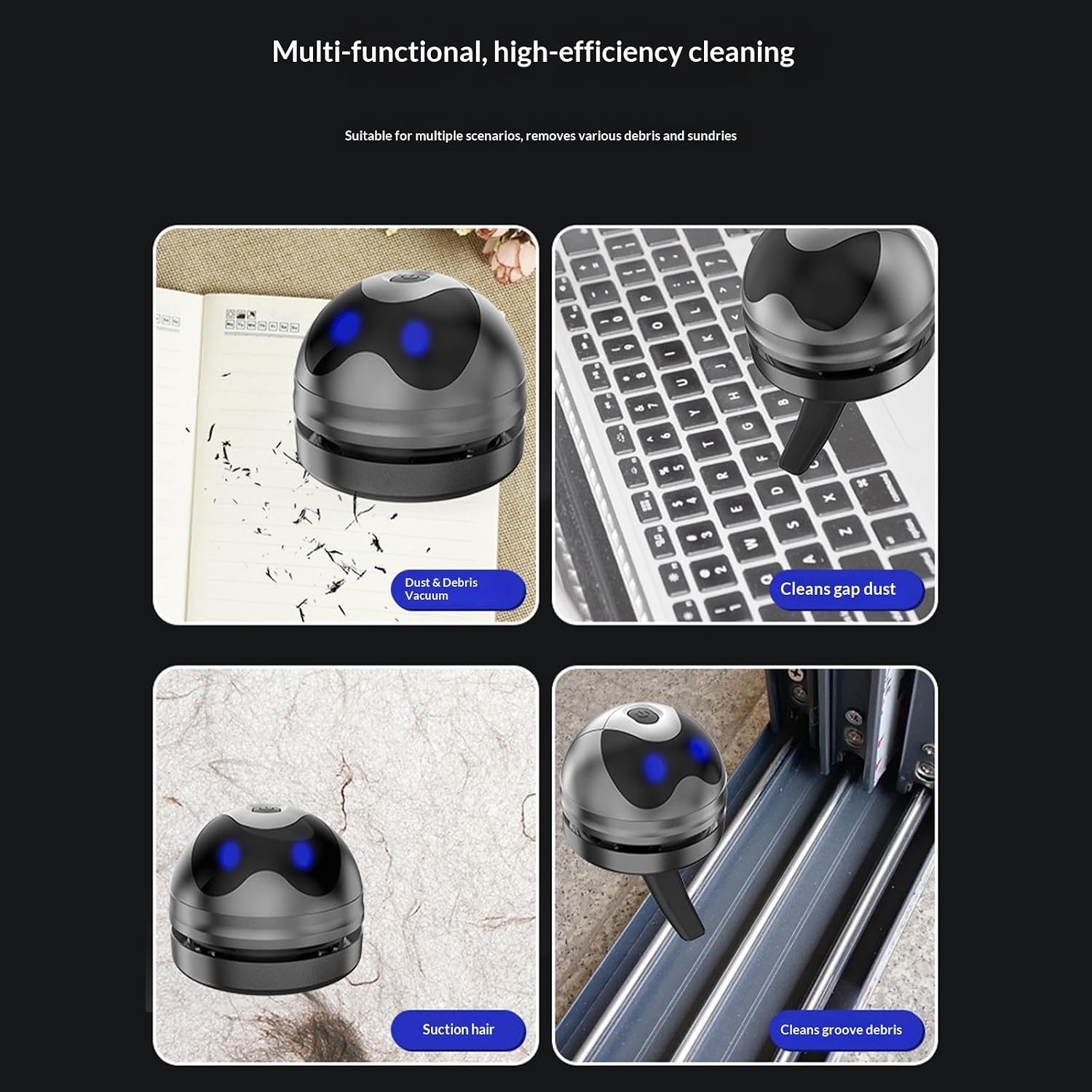 Long Battery Life Tiny Vacuum Highlighting 500mAh Capacity and USB Create Charging Lasting 3 Time Per Fee Easy Neat