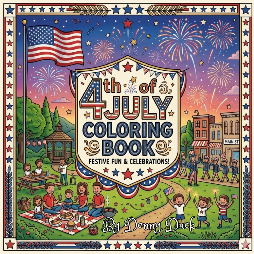 Color My 4th of July Story: A Fun Story and Coloring Book for Creative Kids