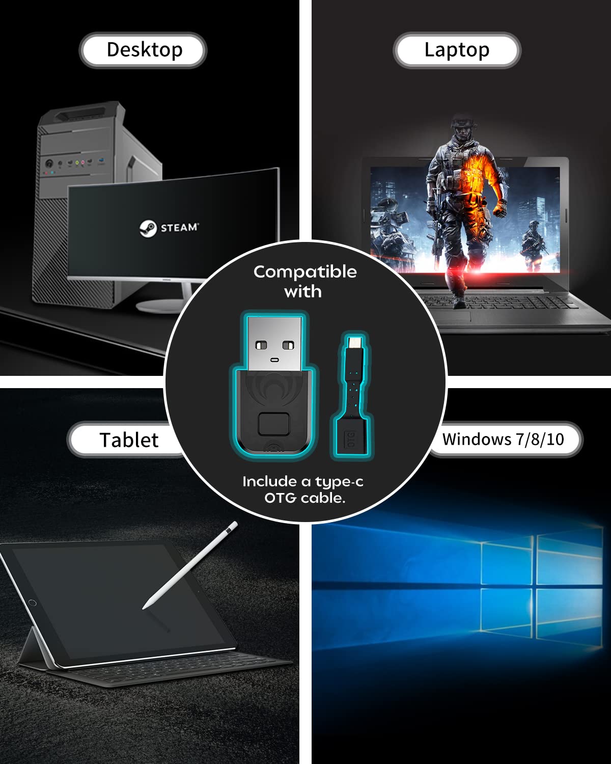 Aolion ps4 controller adapter Clearance