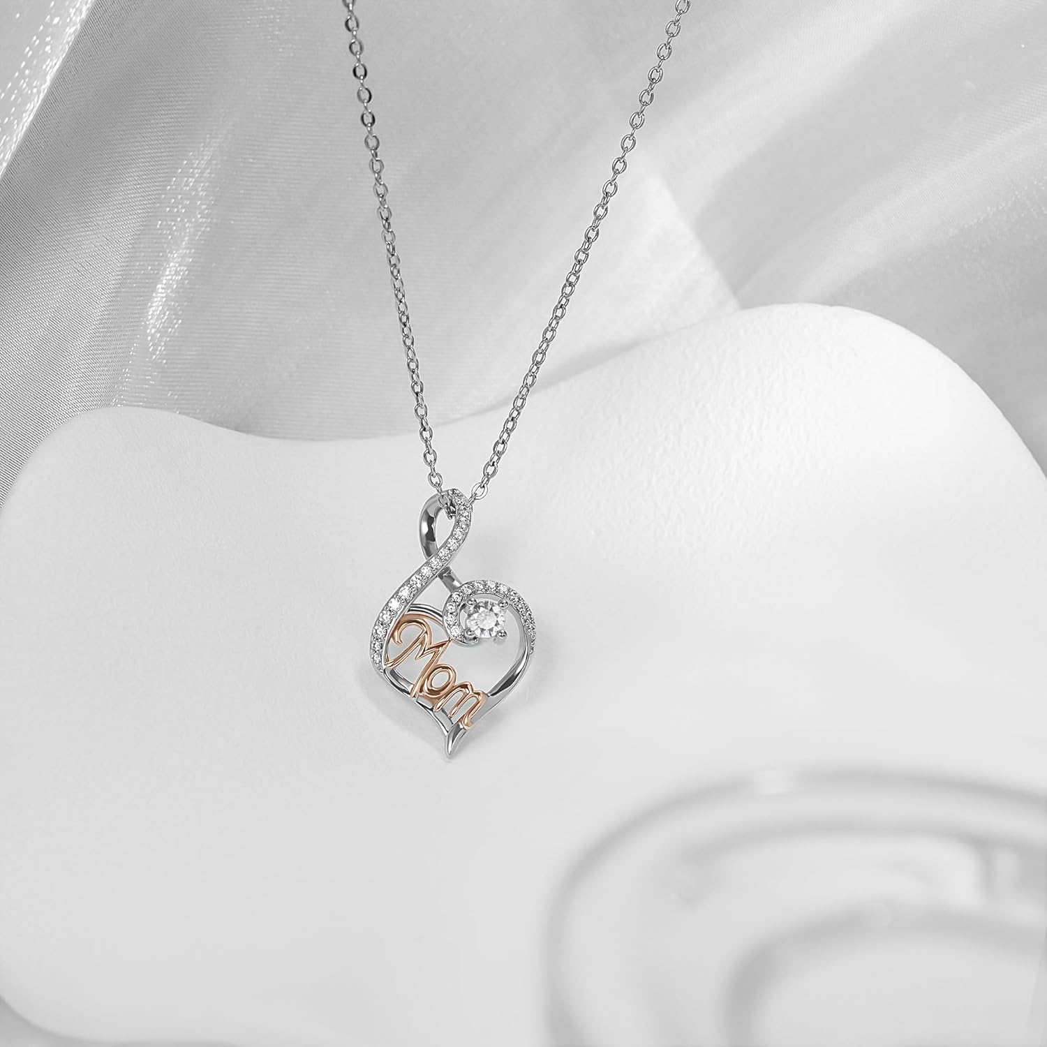 Heart Pendant Necklace for Women Jewelry Gifts 925 Sterling Mothers Day Necklace for Mom Wife Mother - Image 7