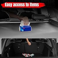 Vista 8 de IKON MOTORSPORTS, Cubierta de carga trasera retráctil compatible con Toyota RAV4 2006-2012, cubierta de seguridad organizadora de espacio para Gris