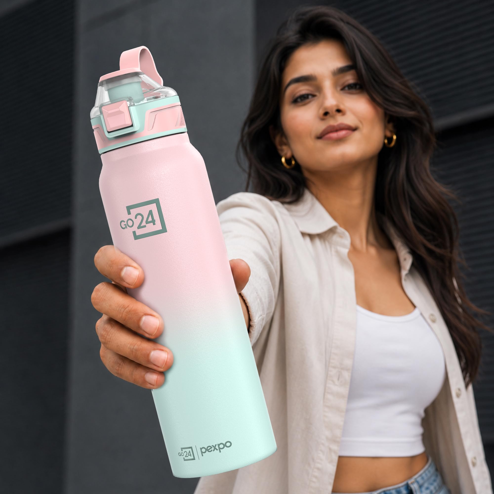 Go24 pexpo Stainless Steel Water Bottle 1 Litre, 3 Layer Vacuum Insulated — Amazon image 5