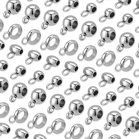 80pcs 4 Styles 304 Stainless Steel Beads Dijes para Bisuteria