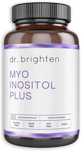 Dr. Brighten Inositol Plus - Mezcla de hierbas, vitaminas y minerales, apoya la función ovárica óptima, salud hormonal, azúcar en sangre y ciclos