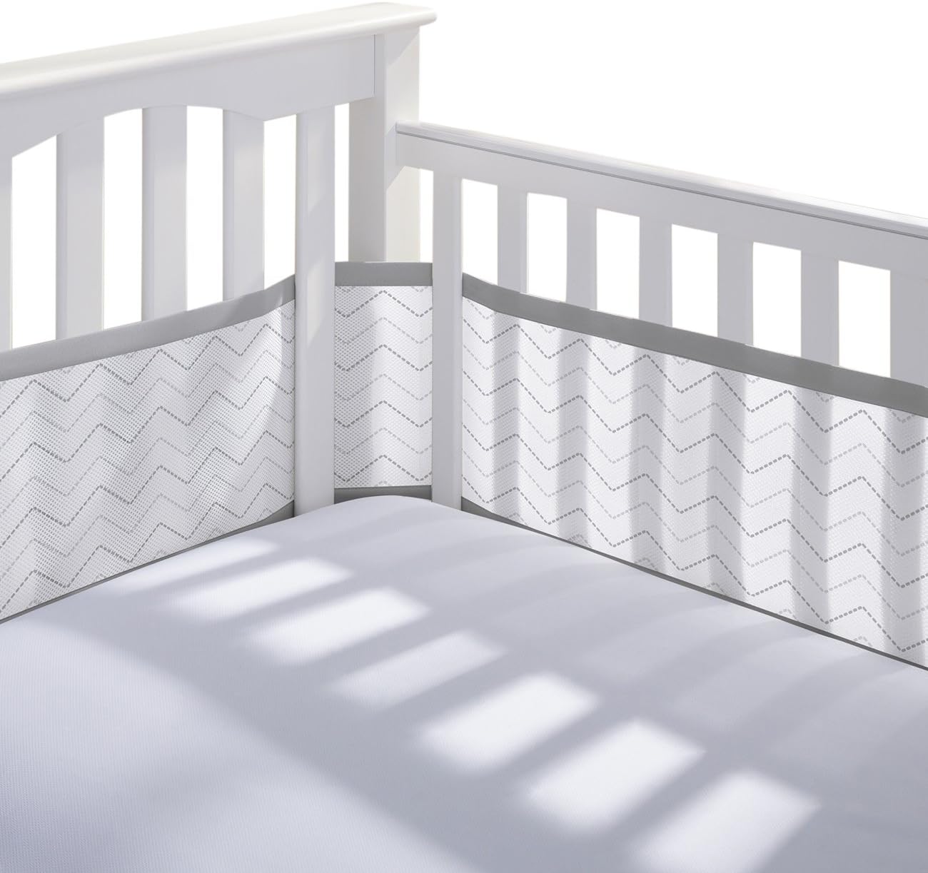 BreathableBaby Breathable Mesh Crib Liner Classic Collection Gray