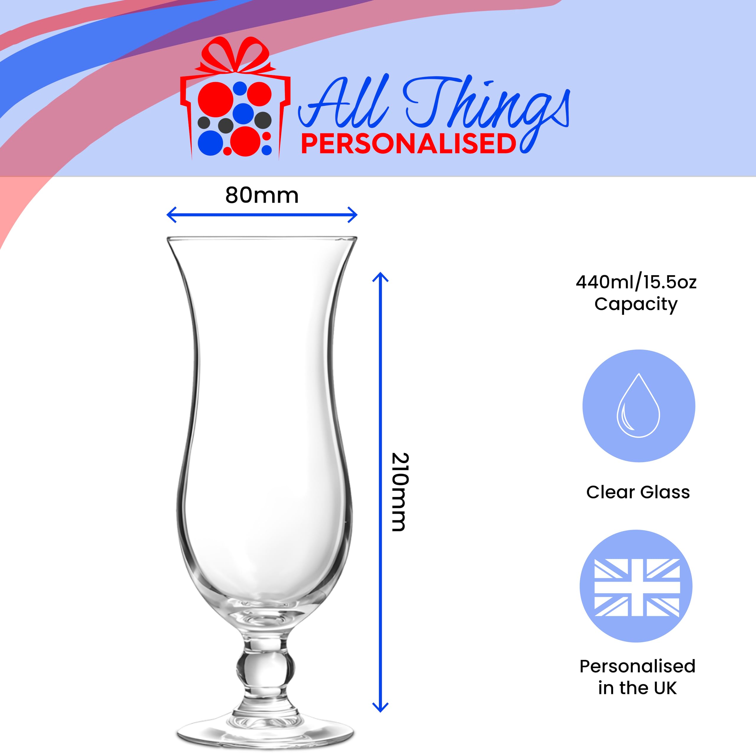 Verre à cocktail fin gravé au laser - Personnalisable avec n'importe quel nom ou message - Coffret cadeau inclus - Souvenir sur mesure pour toute occasion