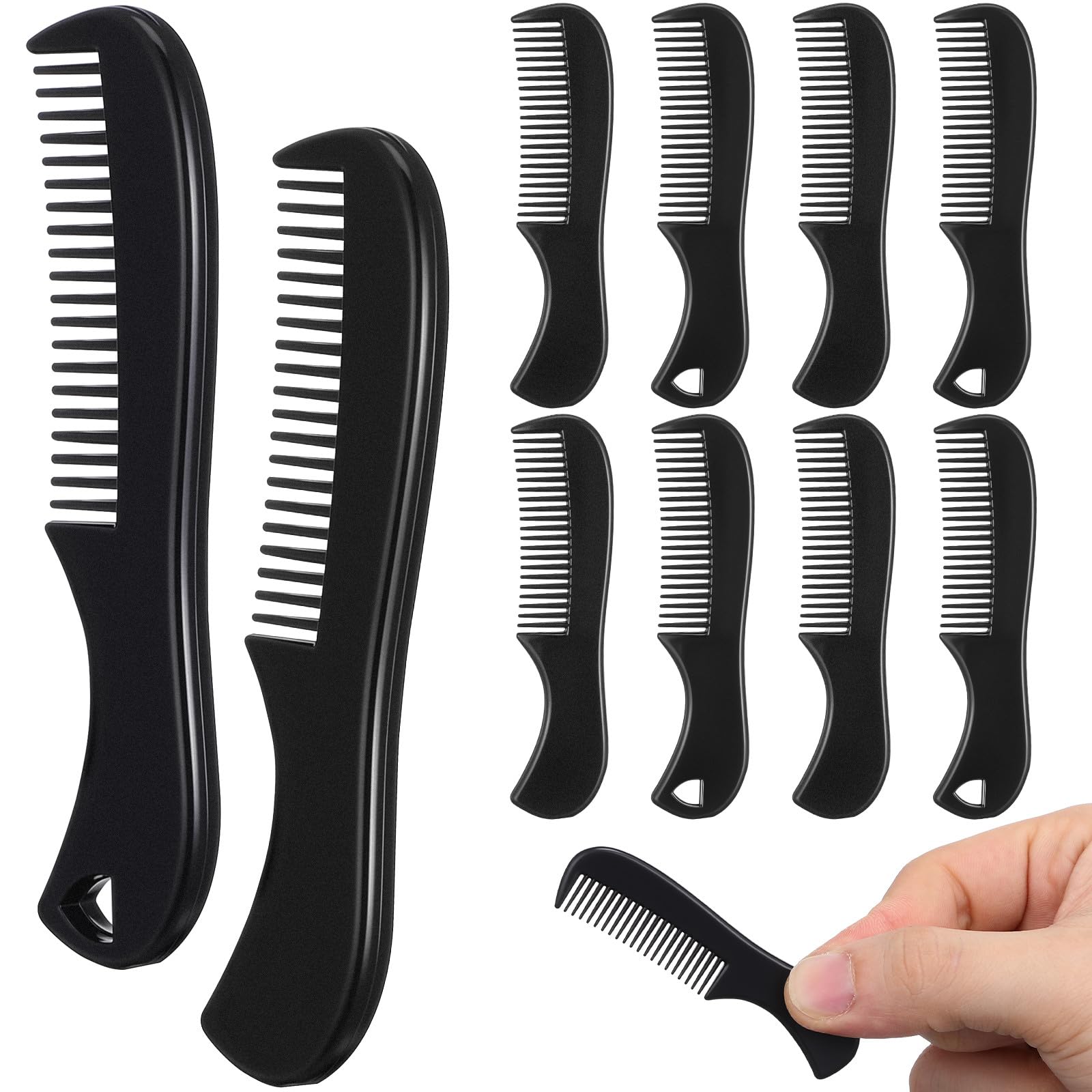 MAGICLULU 5 Set Di Pettini Da Viaggio Per Uomo Pettine Per Barba Baffi Strumento Per La Della Barba Denti Fini Impugnatura Comoda Sicuro Per Il Viso 10 Pezzi*5