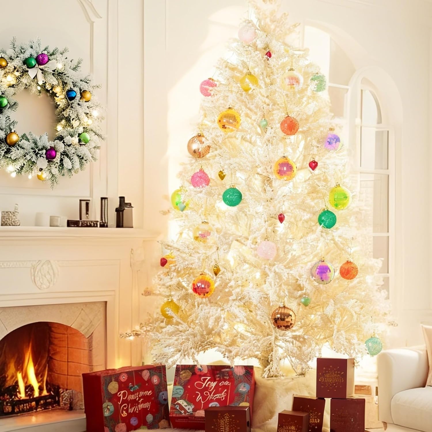 WDS WONDROUS Valentine Heart Ornaments Hanging Set of 12 Multicolor – Wine Red, Blue & Gold Heart-Shaped Ball Holiday Decor, Glass Christmas Tree Ornaments for Wedding Elegant, Valentine’s Day - Image 7