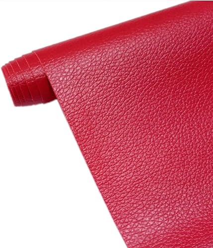 Miniatura 5 de Adhesivo autoadhesivo con patrón de litchi para reparación de cuero, funda para cojín de asiento de automóvil, reposabrazos, caja de instrumentos,